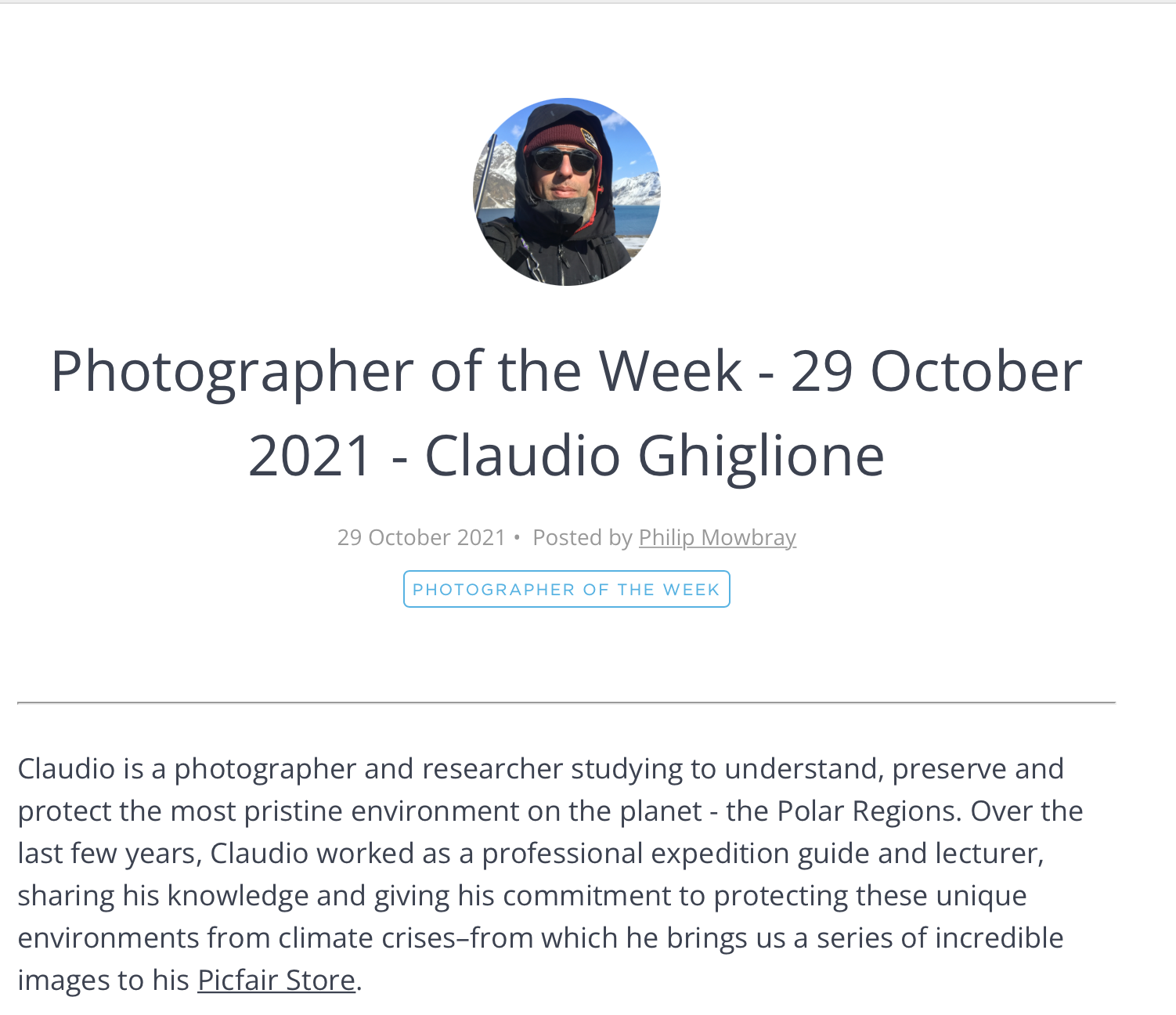 Photographer of the Week on Picfair